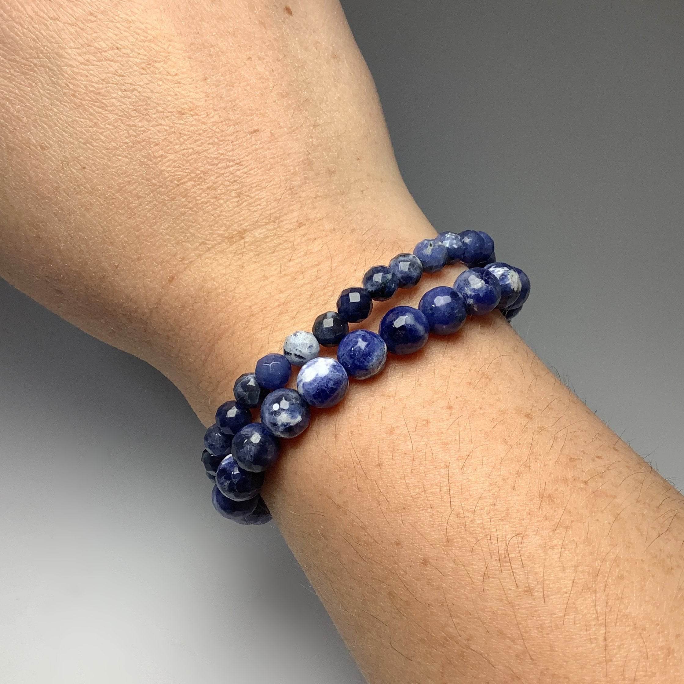 Sodalite Faceted Beaded Bracelet - Rocks and Gems Canada