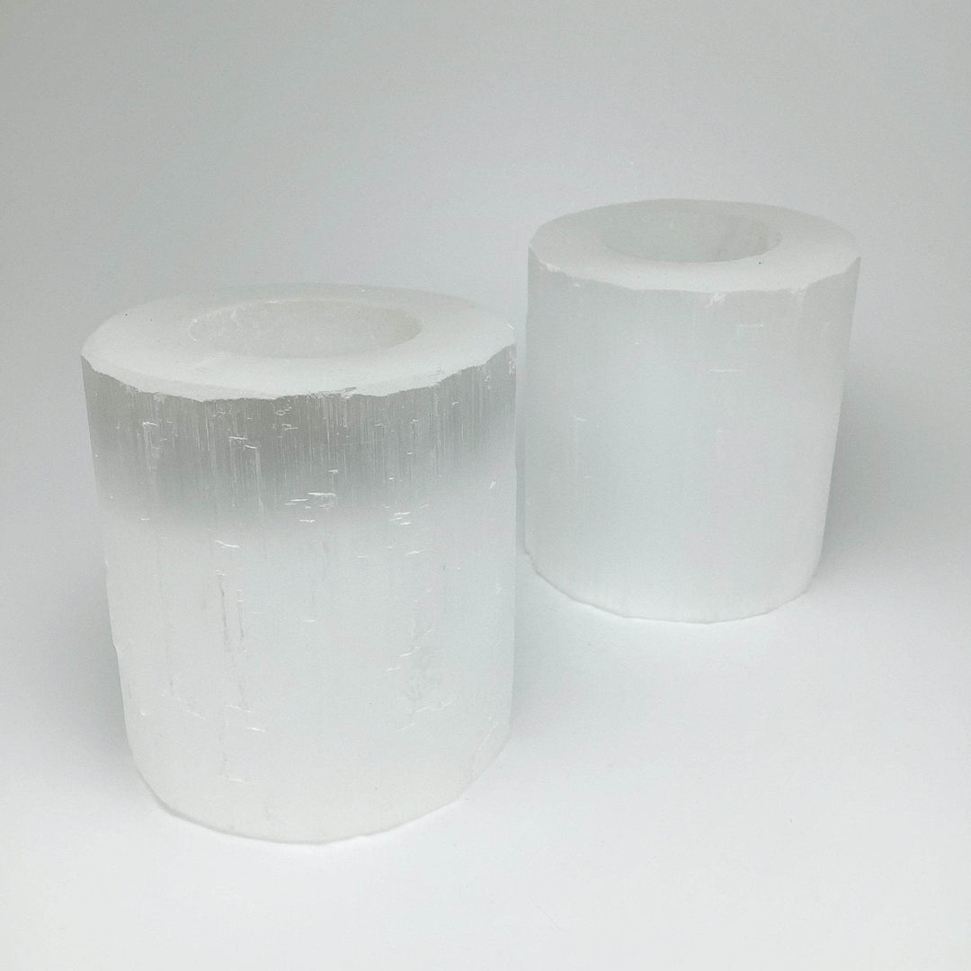 Selenite Candle Holder - Rocks and Gems Canada