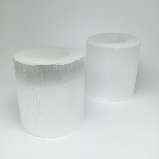 Selenite Candle Holder - Rocks and Gems Canada