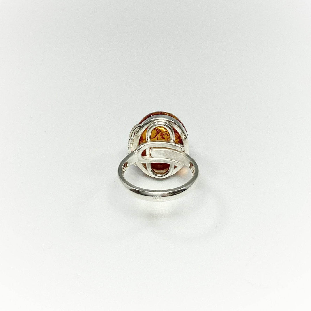 Cognac Amber Ring - Rocks and Gems Canada