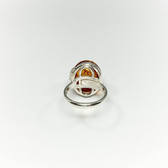 Cognac Amber Ring - Rocks and Gems Canada