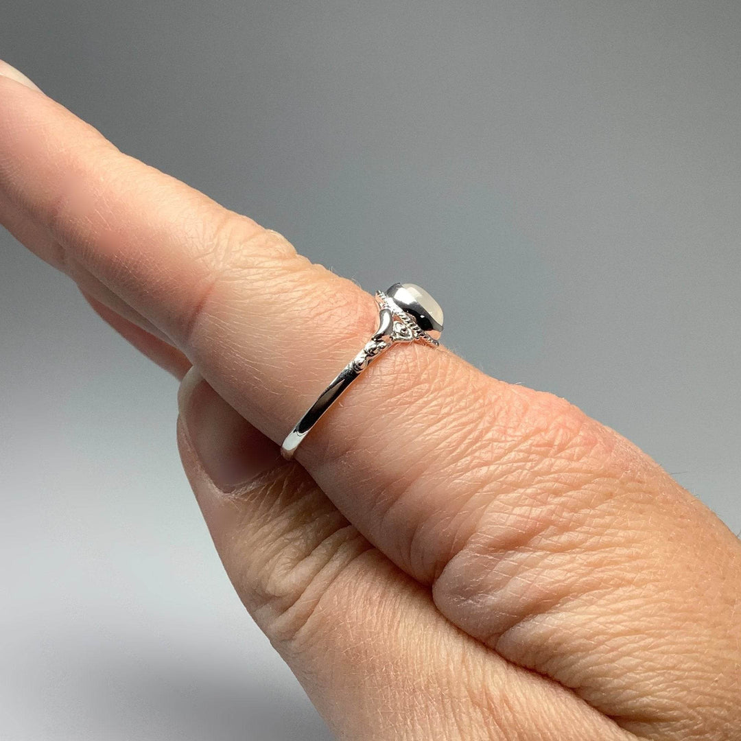 Rainbow Moonstone Ring - Rocks and Gems Canada