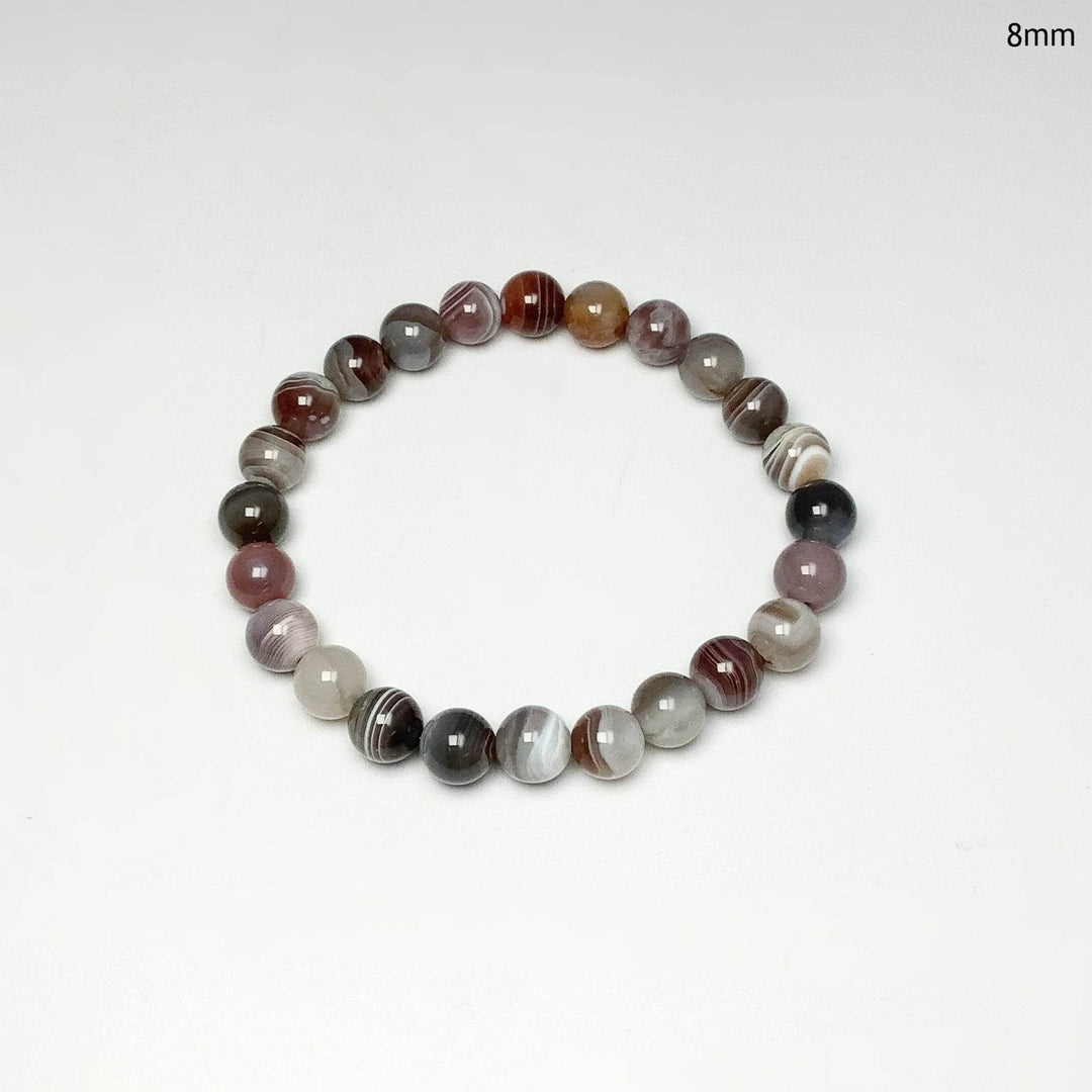 Botswana Agate Beaded Bracelet - Rocks and Gems Canada