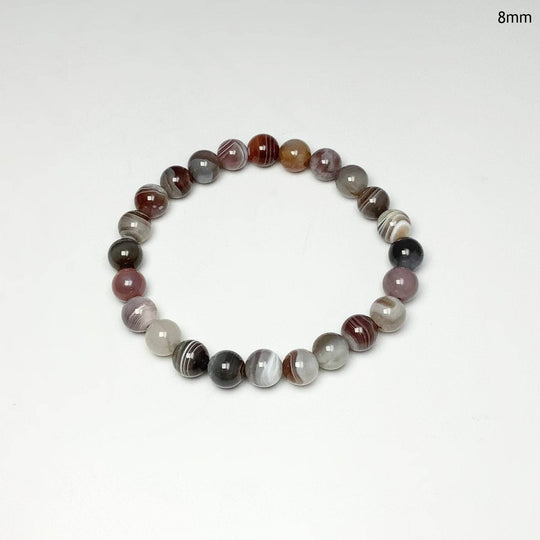 Botswana Agate Beaded Bracelet - Rocks and Gems Canada
