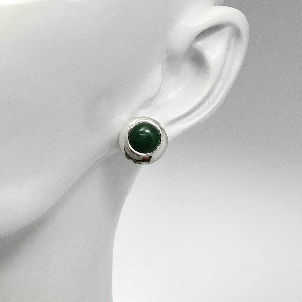 Green Aventurine Stud Earrings - Rocks and Gems Canada