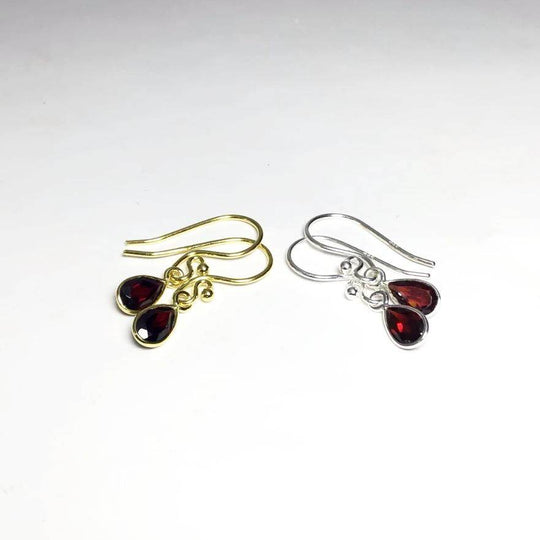 Garnet Dangle Earrings - Rocks and Gems Canada