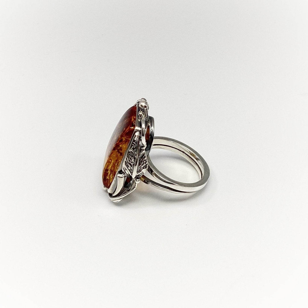 Cognac Amber Ring - Rocks and Gems Canada