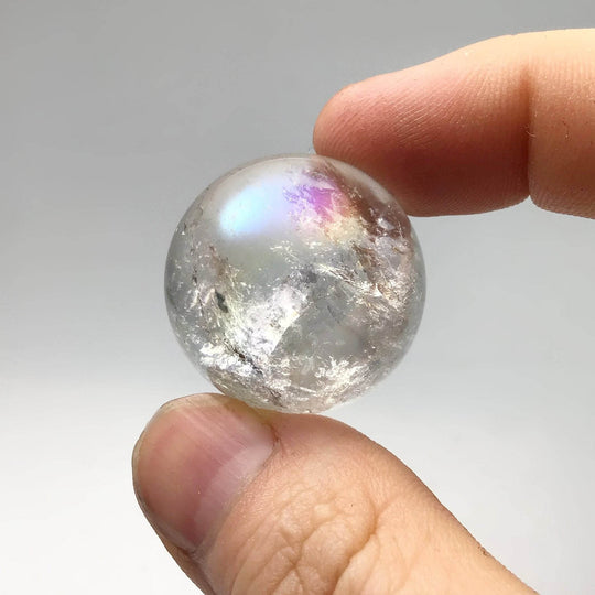 Opalescent Aura Quartz Sphere - Rocks and Gems Canada
