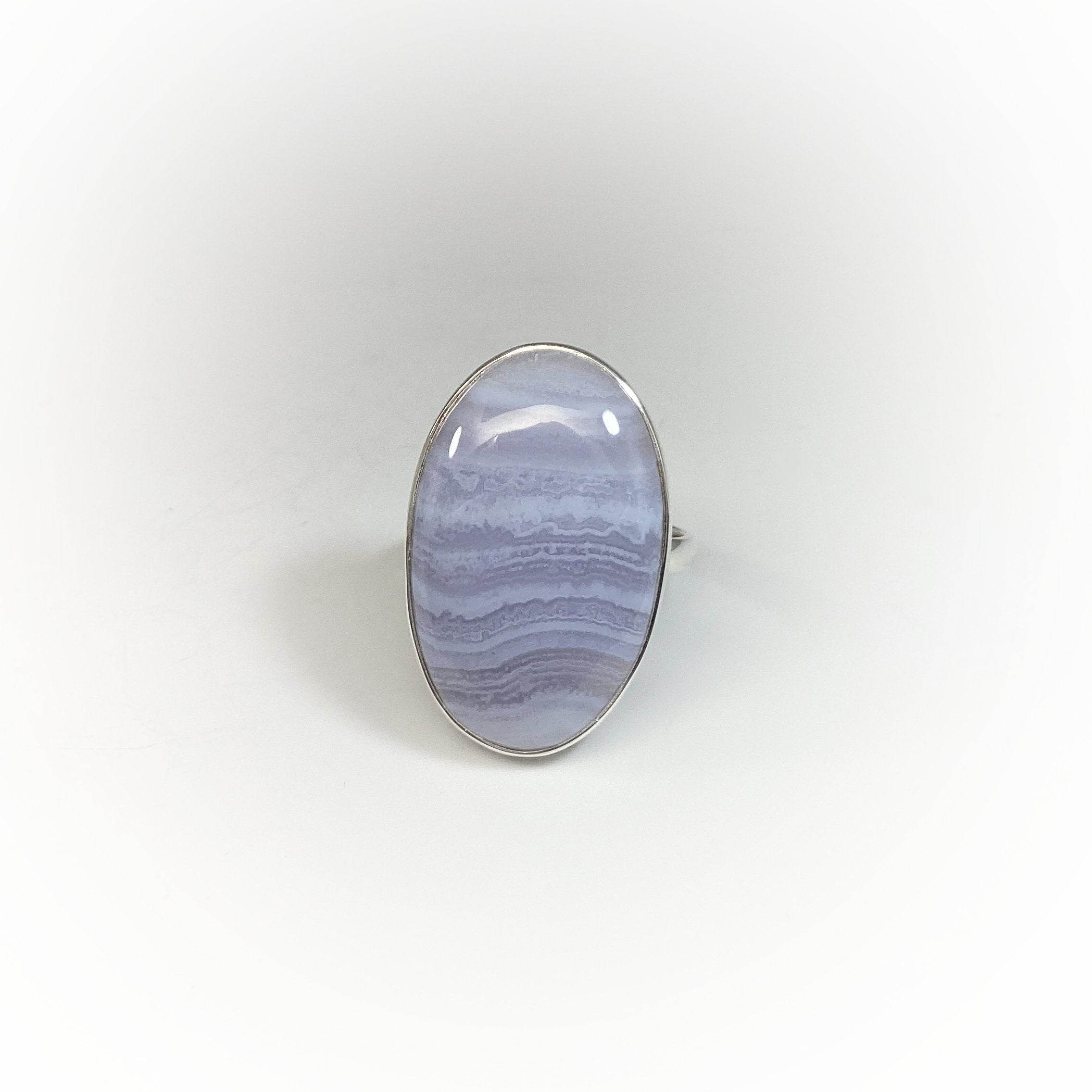 Blue Lace Agate Ring - Rocks and Gems Canada
