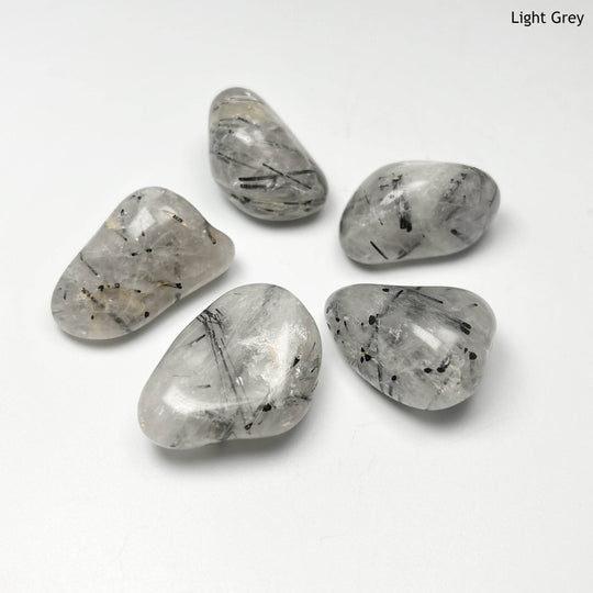 Tourmalated Quartz Tumble - Rocks and Gems Canada