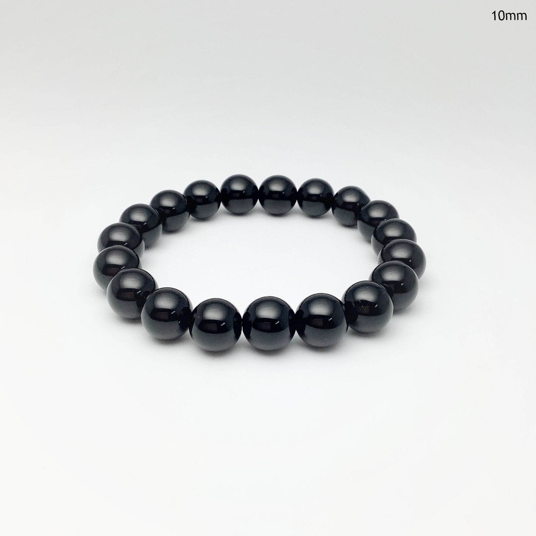 Black Obsidian Beaded Bracelet - Rocks and Gems Canada