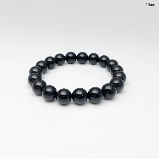 Black Obsidian Beaded Bracelet - Rocks and Gems Canada