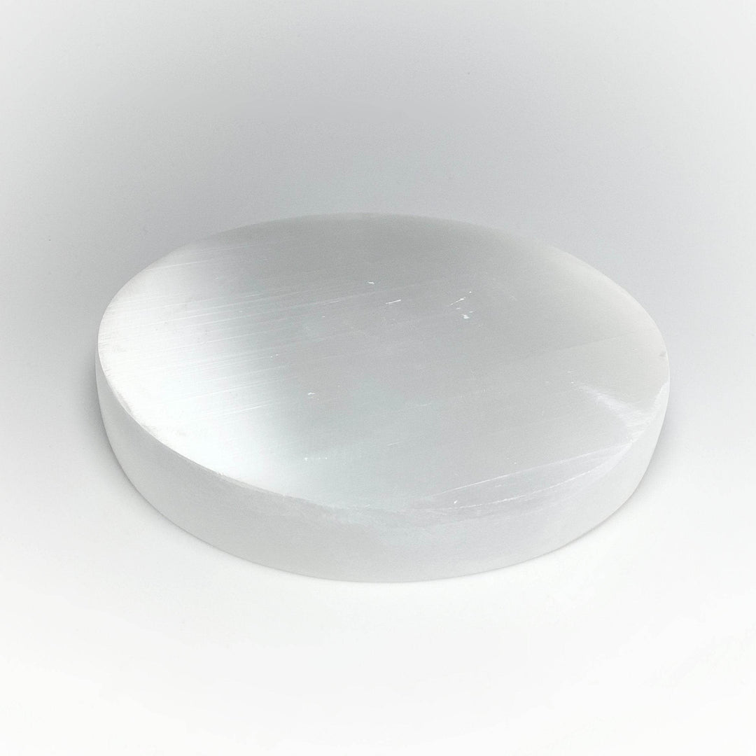 Selenite Round Chakra Charging Plate - Rocks and Gems Canada