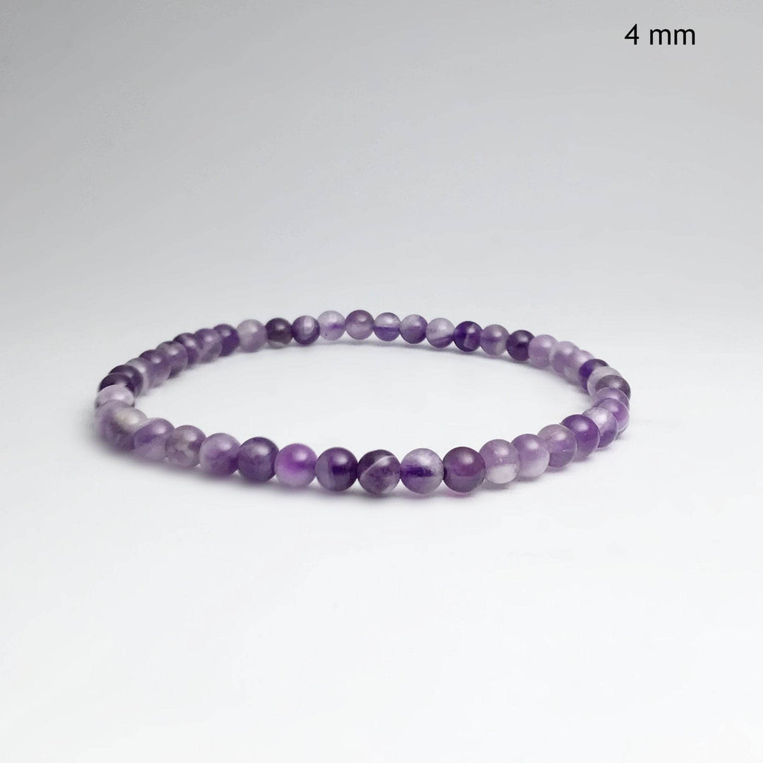 Chevron Amethyst Beaded Bracelet - Rocks and Gems Canada