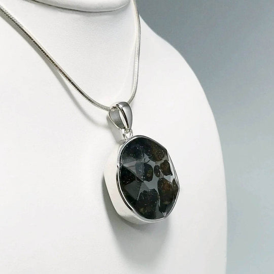 Sericho Meteorite Faceted Pendant - Rocks and Gems Canada