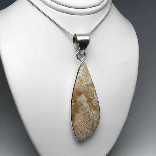 Fossilized Coral Pendant - Rocks and Gems Canada