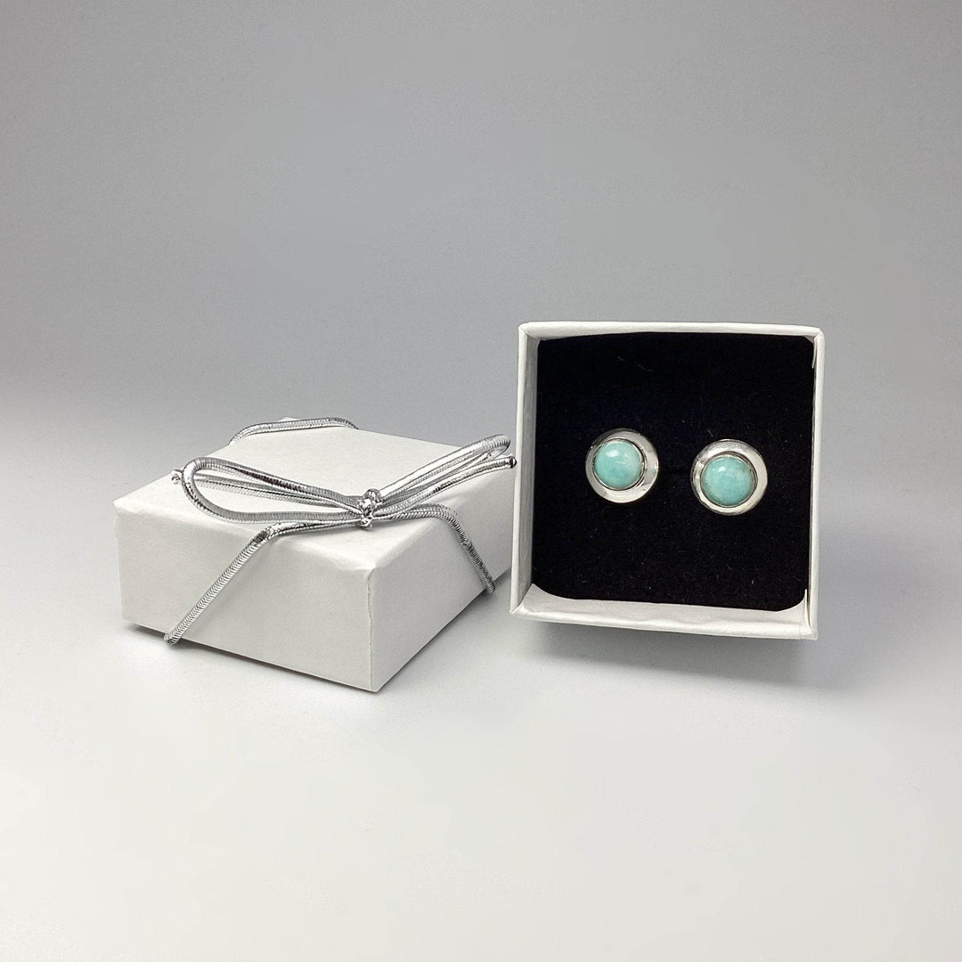 Amazonite Stud Earrings - Rocks and Gems Canada