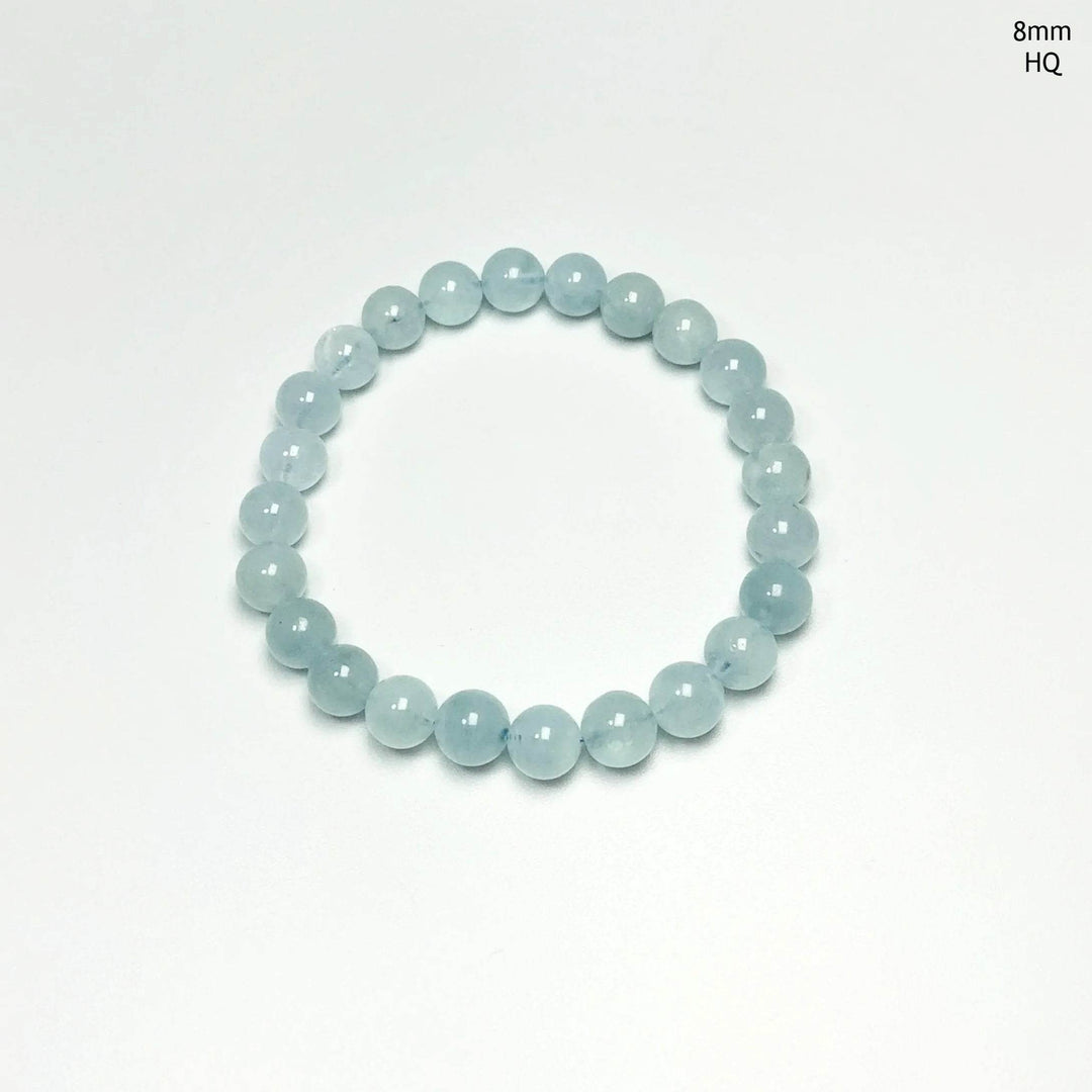 Aquamarine Beaded Bracelet - Rocks and Gems Canada