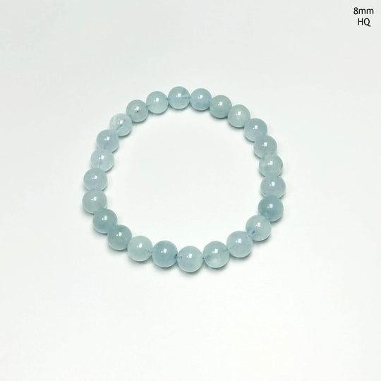 Aquamarine Beaded Bracelet - Rocks and Gems Canada