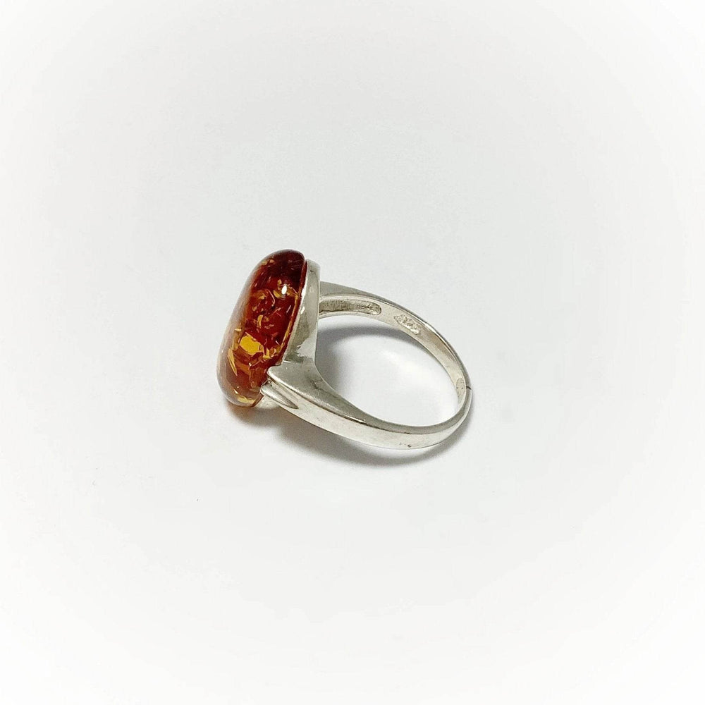 Cognac Amber Ring - Rocks and Gems Canada