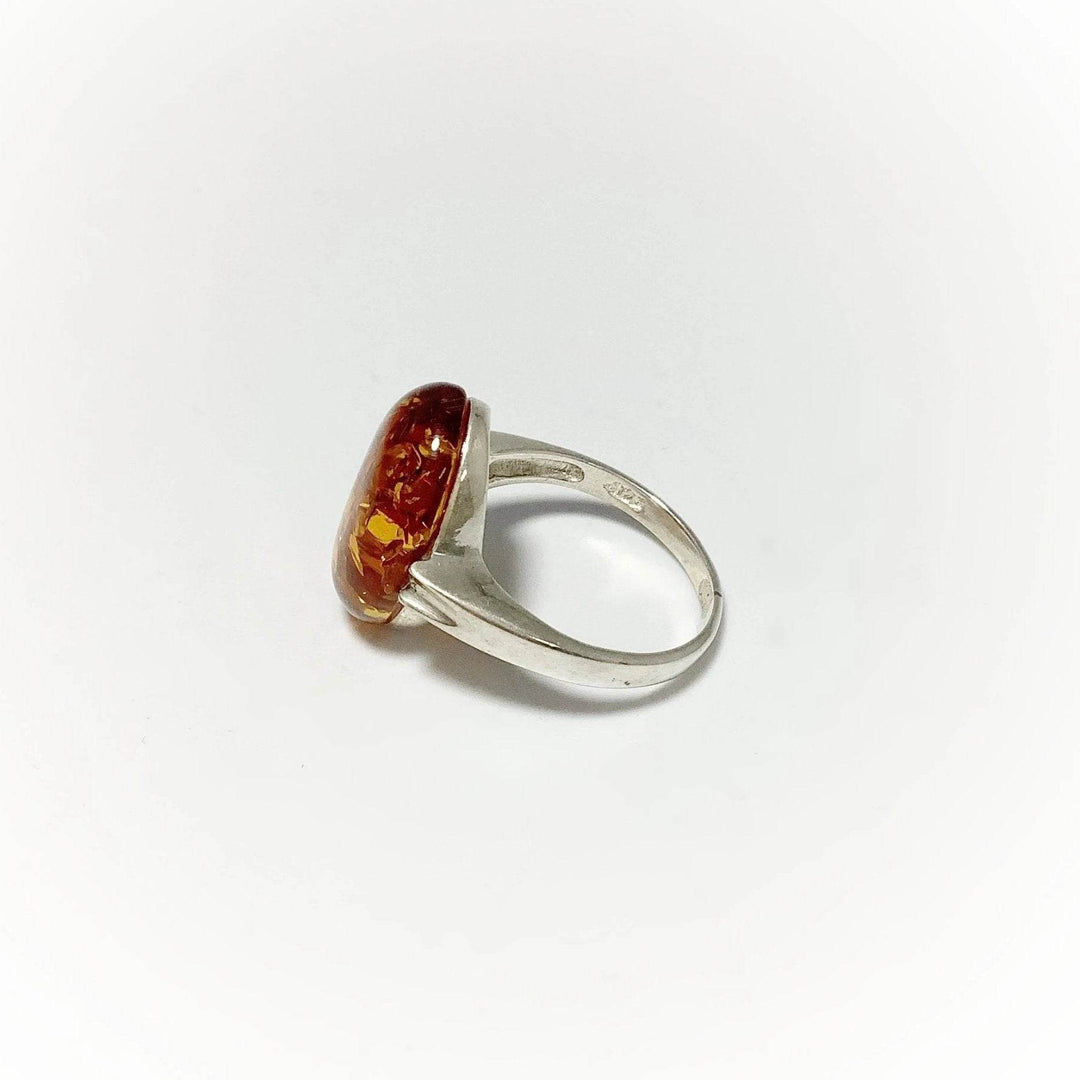 Cognac Amber Ring - Rocks and Gems Canada