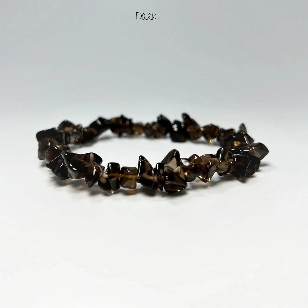 Smoky Quartz Chip Beaded Bracelet - Rocks and Gems Canada