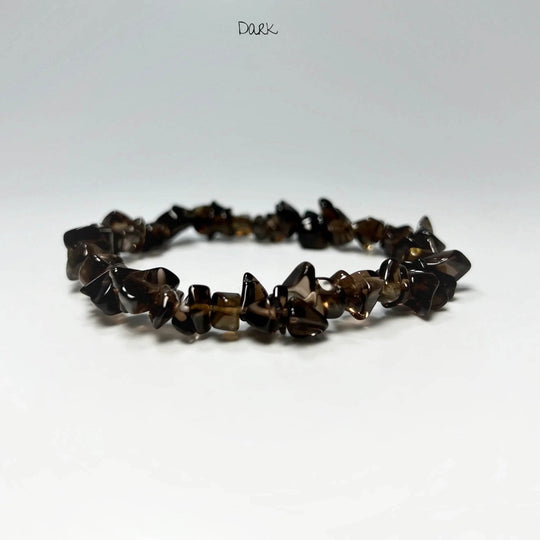 Smoky Quartz Chip Beaded Bracelet - Rocks and Gems Canada