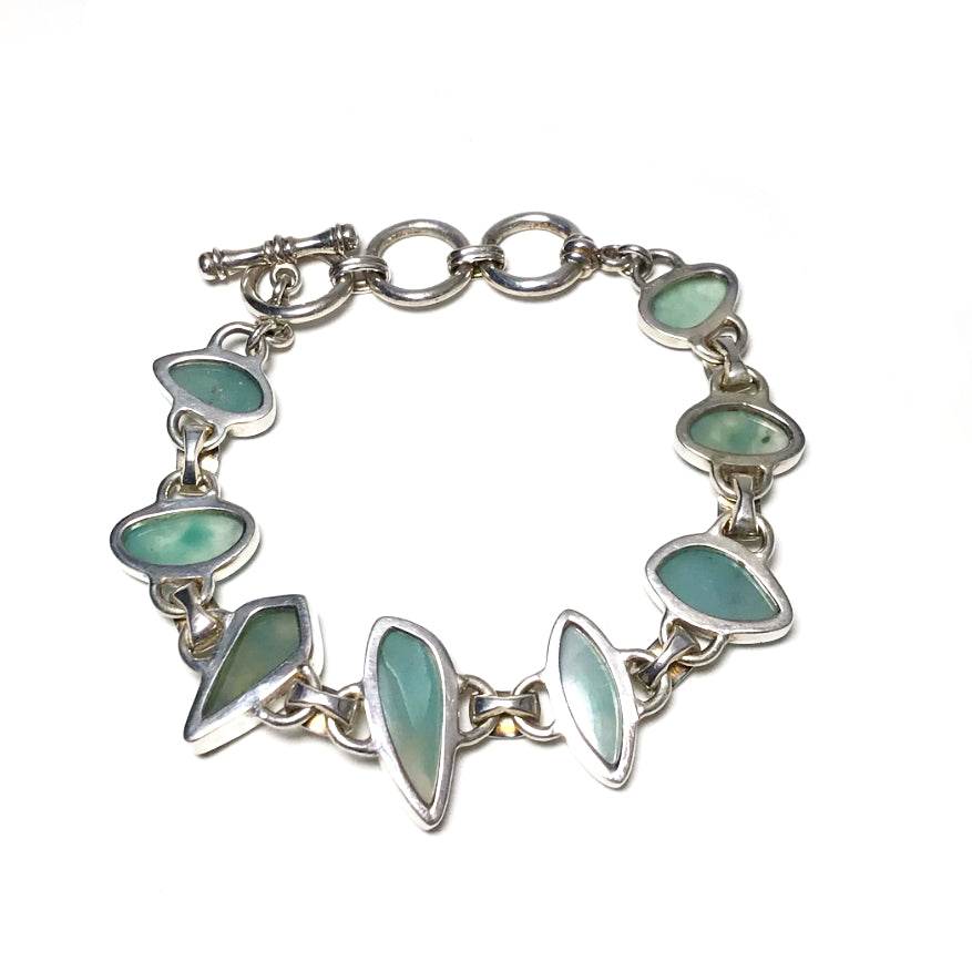 Aquaprase Sterling Silver Bracelet - Rocks and Gems Canada