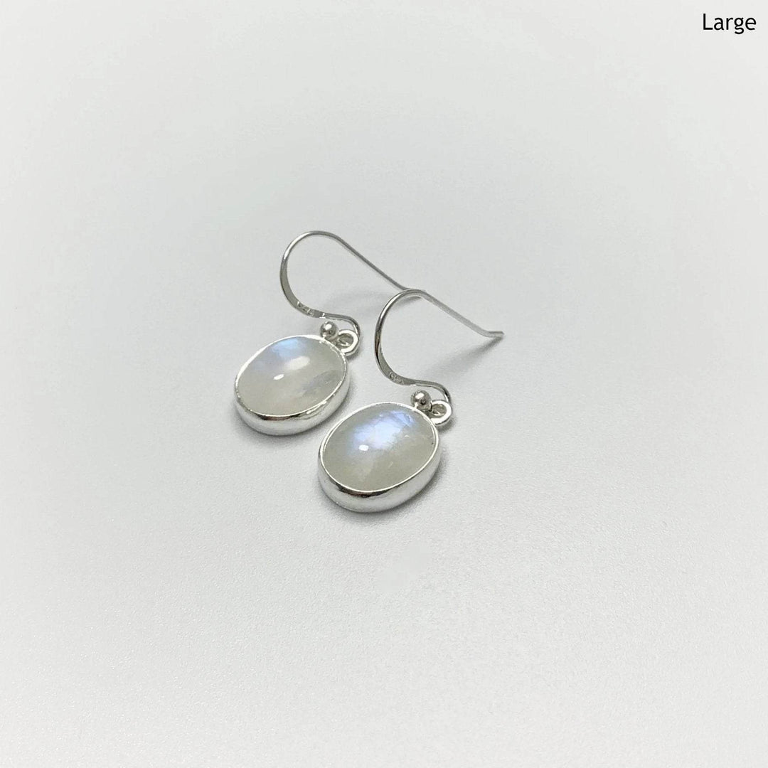 Rainbow Moonstone Dangle Earrings - Rocks and Gems Canada