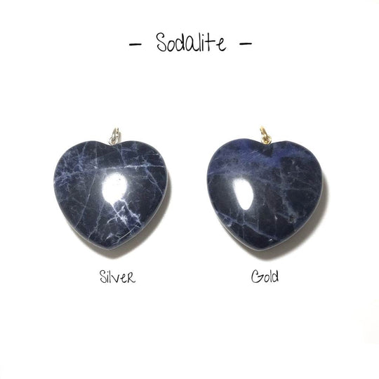 Heart Shaped Gemstone Pendant - Large - Rocks and Gems Canada