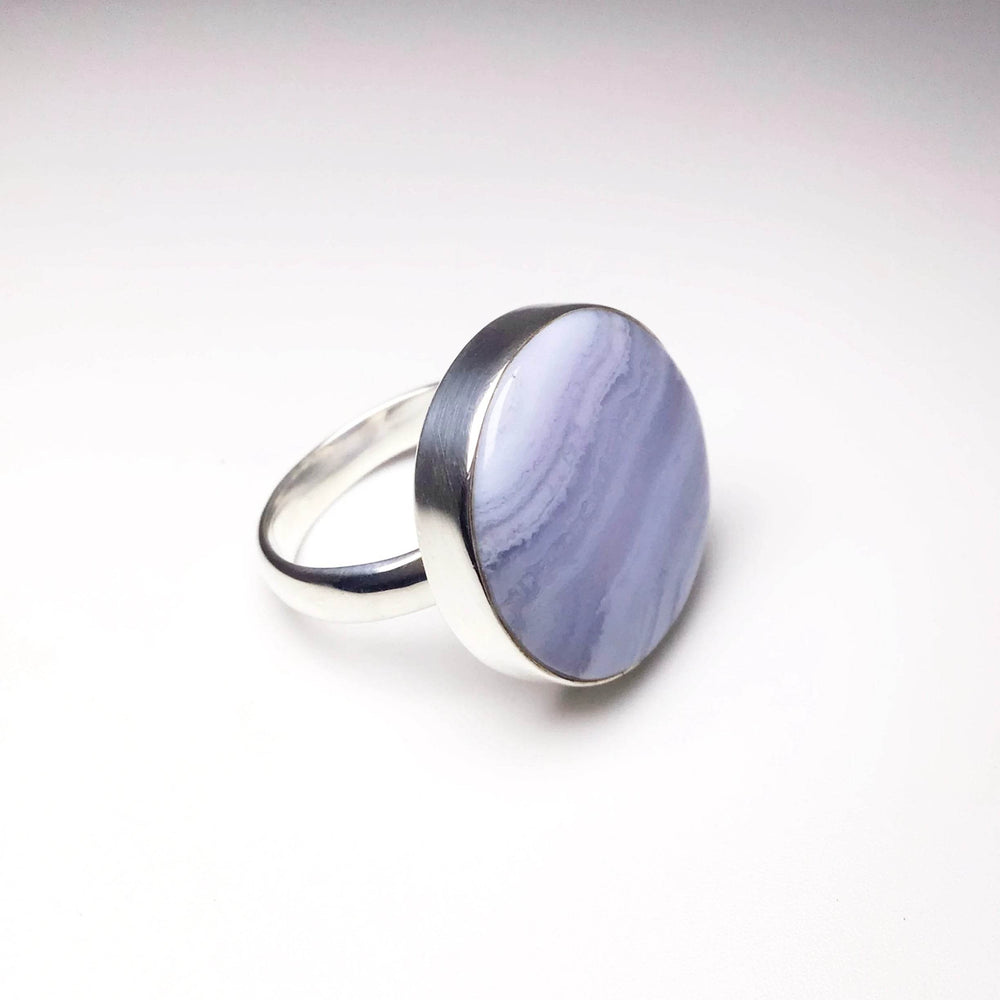 Blue Lace Agate Ring - Rocks and Gems Canada