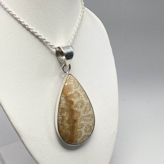 Fossilized Coral Pendant - Rocks and Gems Canada