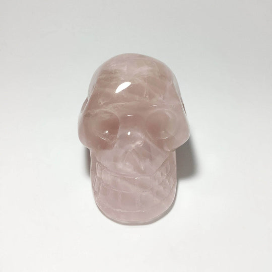 Carved Rose Quartz Skull - Rocks and Gems Canada