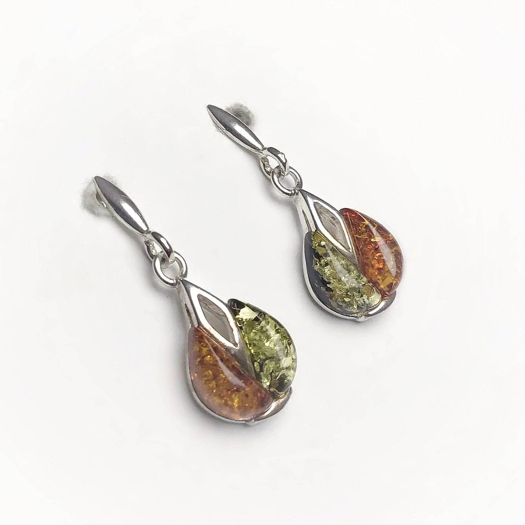 Mixed Amber Stud Earrings - Rocks and Gems Canada