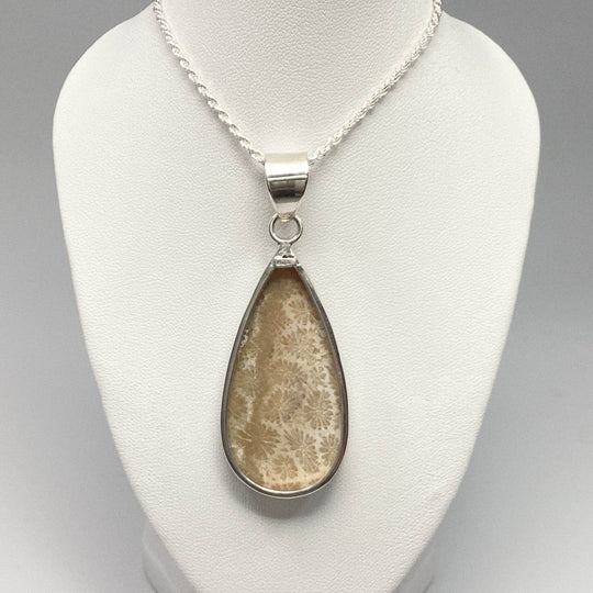 Fossilized Coral Pendant - Rocks and Gems Canada