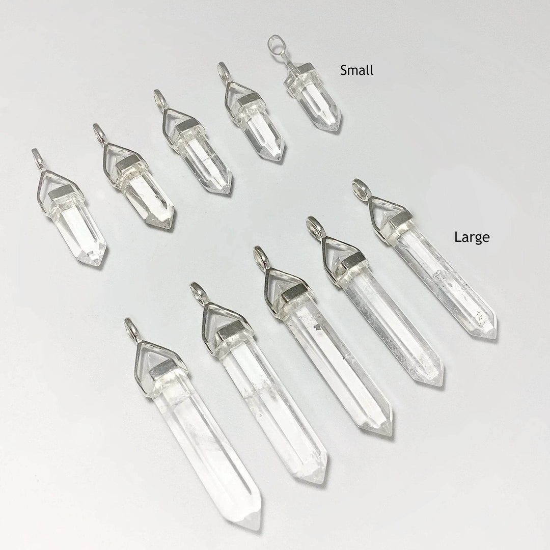 Quartz Double Terminated Point Pendant - Rocks and Gems Canada