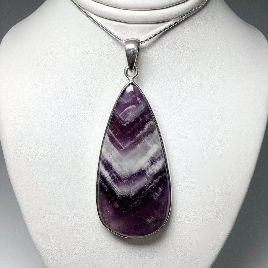 Chevron Amethyst Pendant - Rocks and Gems Canada