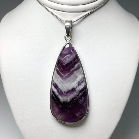 Chevron Amethyst Pendant - Rocks and Gems Canada