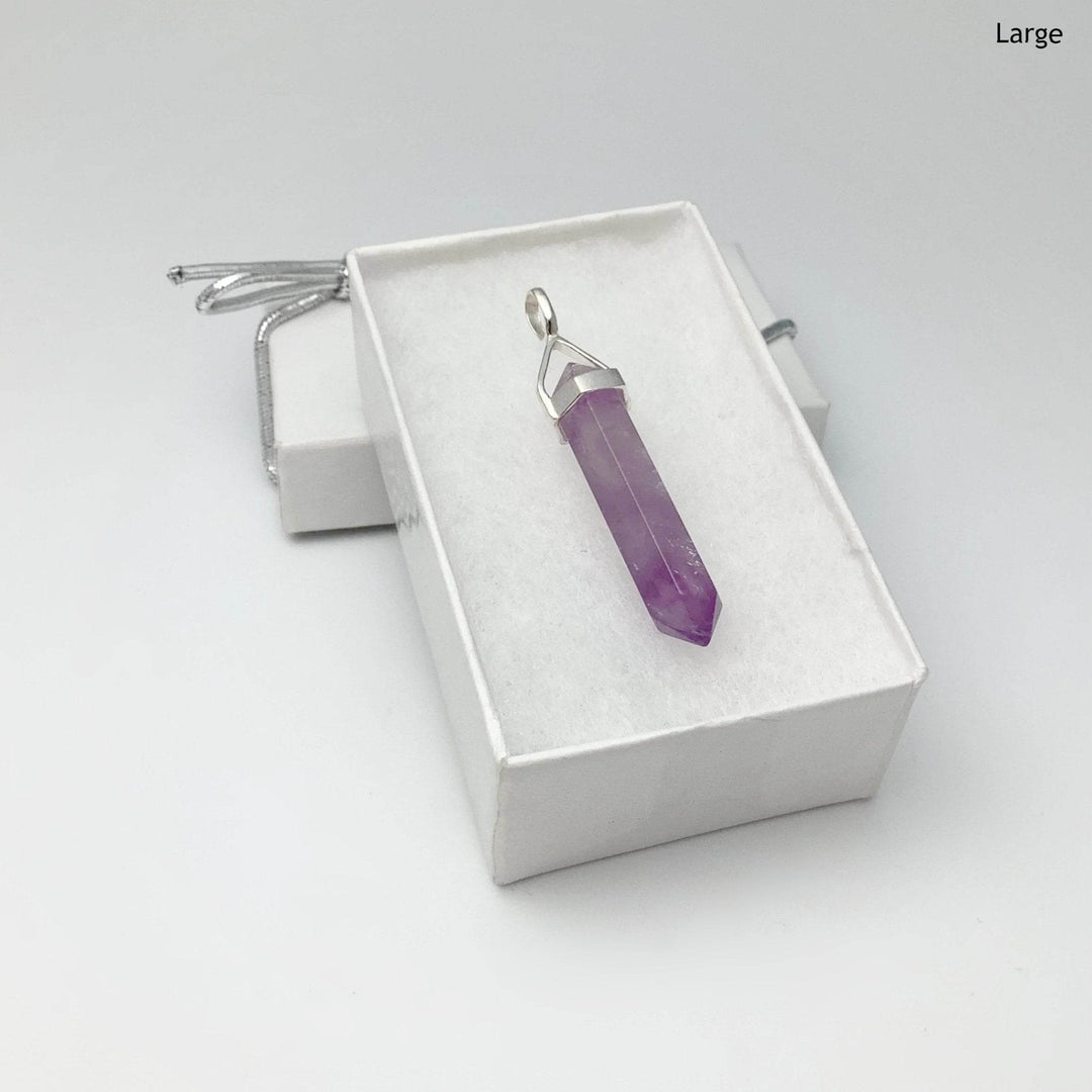 Amethyst Double Terminated Point Pendant - Rocks and Gems Canada