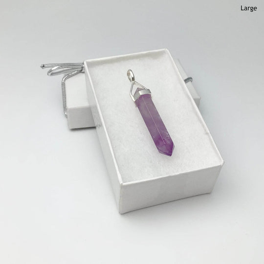 Amethyst Double Terminated Point Pendant - Rocks and Gems Canada