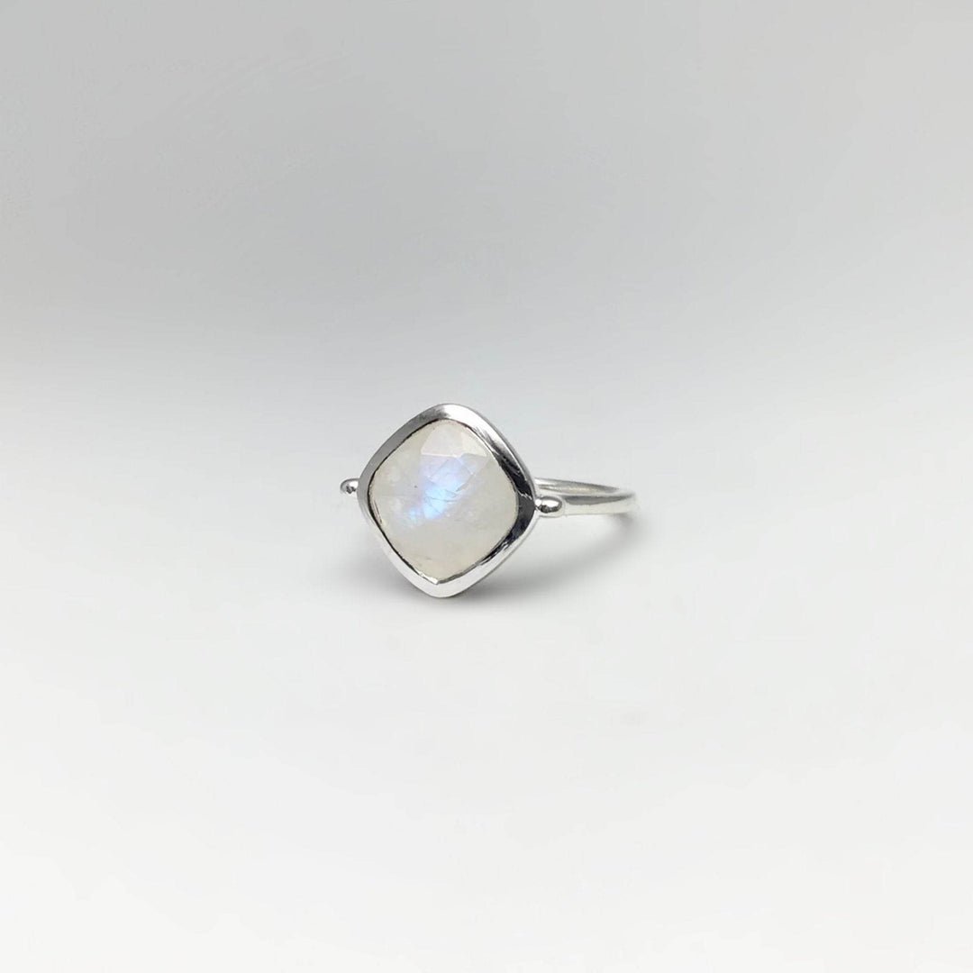 Rainbow Moonstone Ring - Rocks and Gems Canada