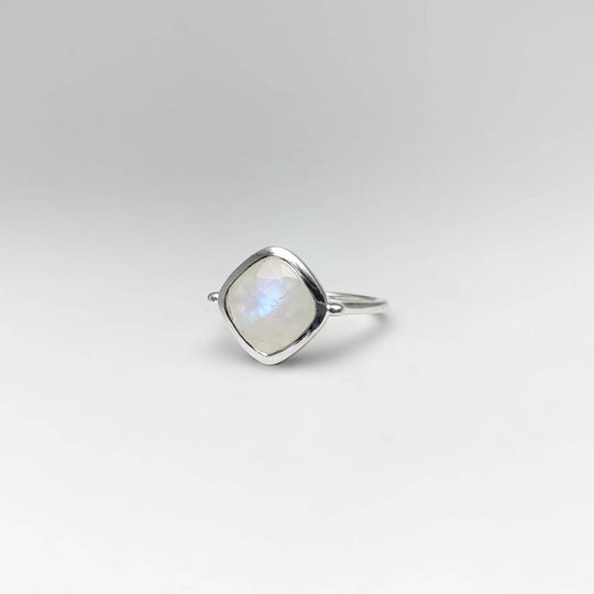 Rainbow Moonstone Ring - Rocks and Gems Canada