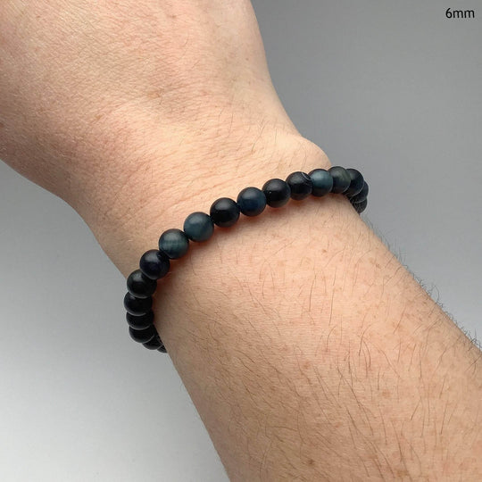 Blue Tiger Eye Beaded Bracelet - Rocks and Gems Canada