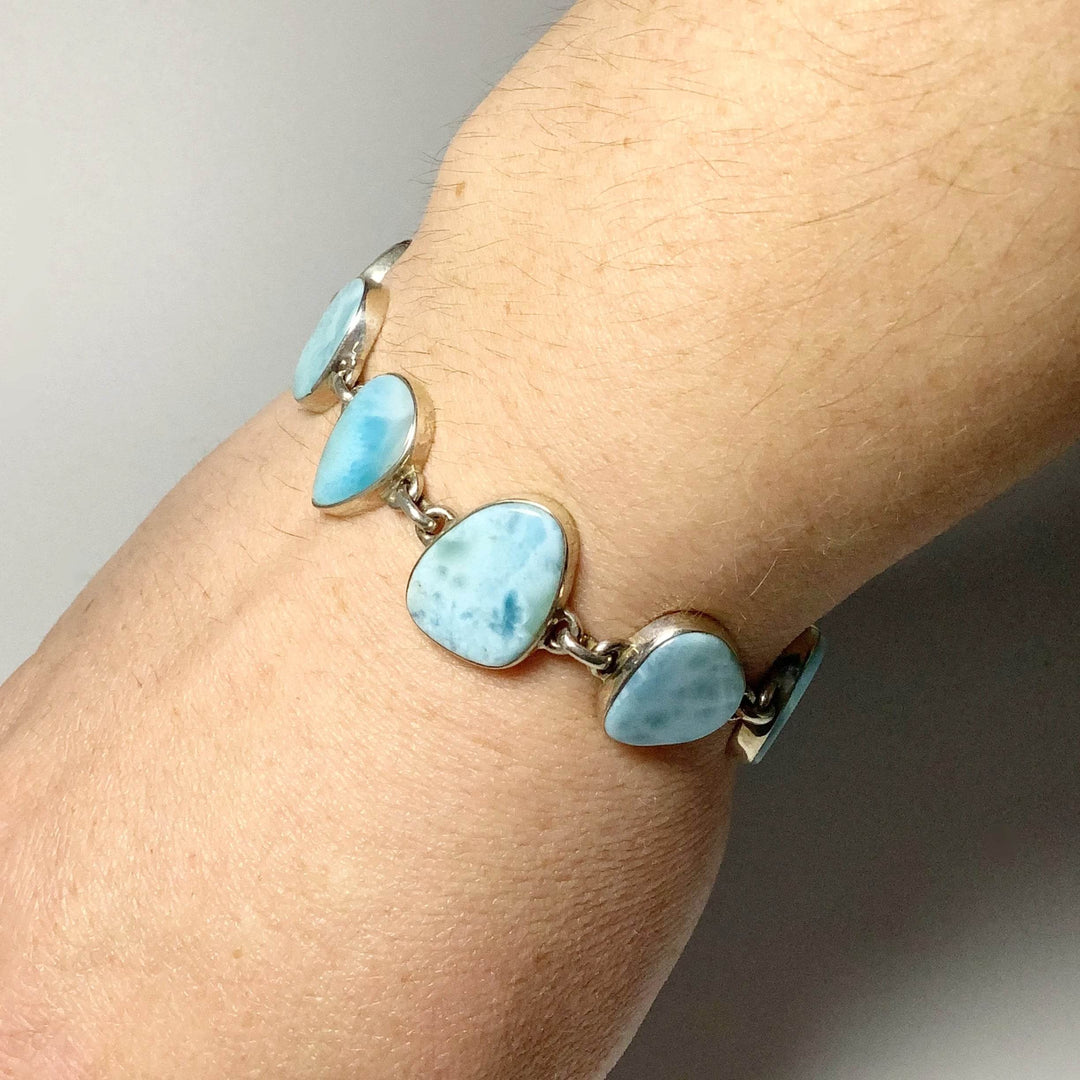 Larimar Sterling Silver Bracelet - Rocks and Gems Canada