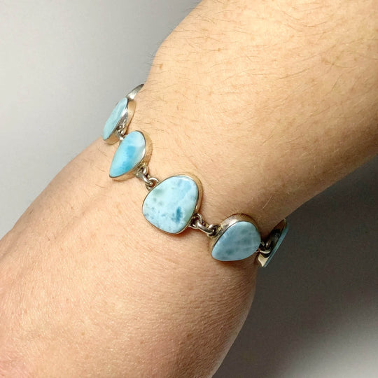 Larimar Sterling Silver Bracelet - Rocks and Gems Canada