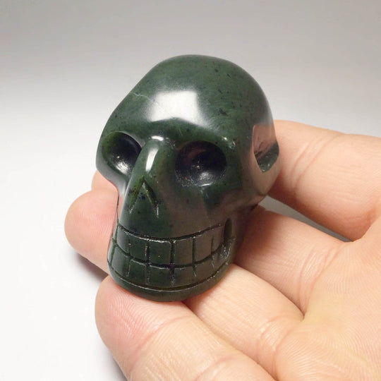Carved Canadian Jade Skull - Rocks and Gems Canada