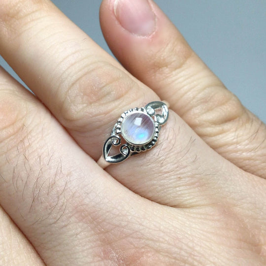 Rainbow Moonstone Ring - Rocks and Gems Canada