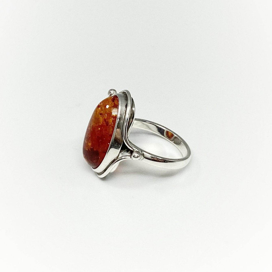 Cognac Amber Ring - Rocks and Gems Canada