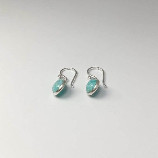 Amazonite Dangle Earrings - Rocks and Gems Canada