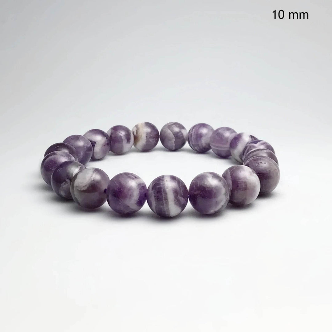 Chevron Amethyst Beaded Bracelet - Rocks and Gems Canada